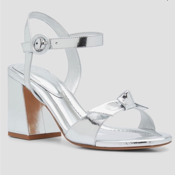 Alexandre Birman Shoes - New In Box! Alexandre Birman Clarita 75 Flare Mettalic Silver Sandal 37.5